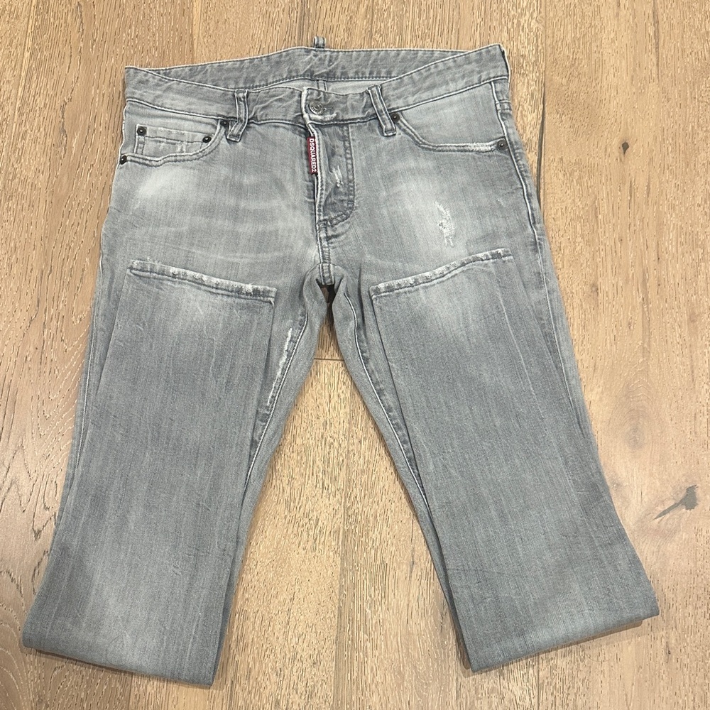 DSQUARED2 Light Gray Distressed Jeans - Picture 3 of 7